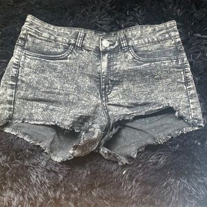 Black cut off shorts